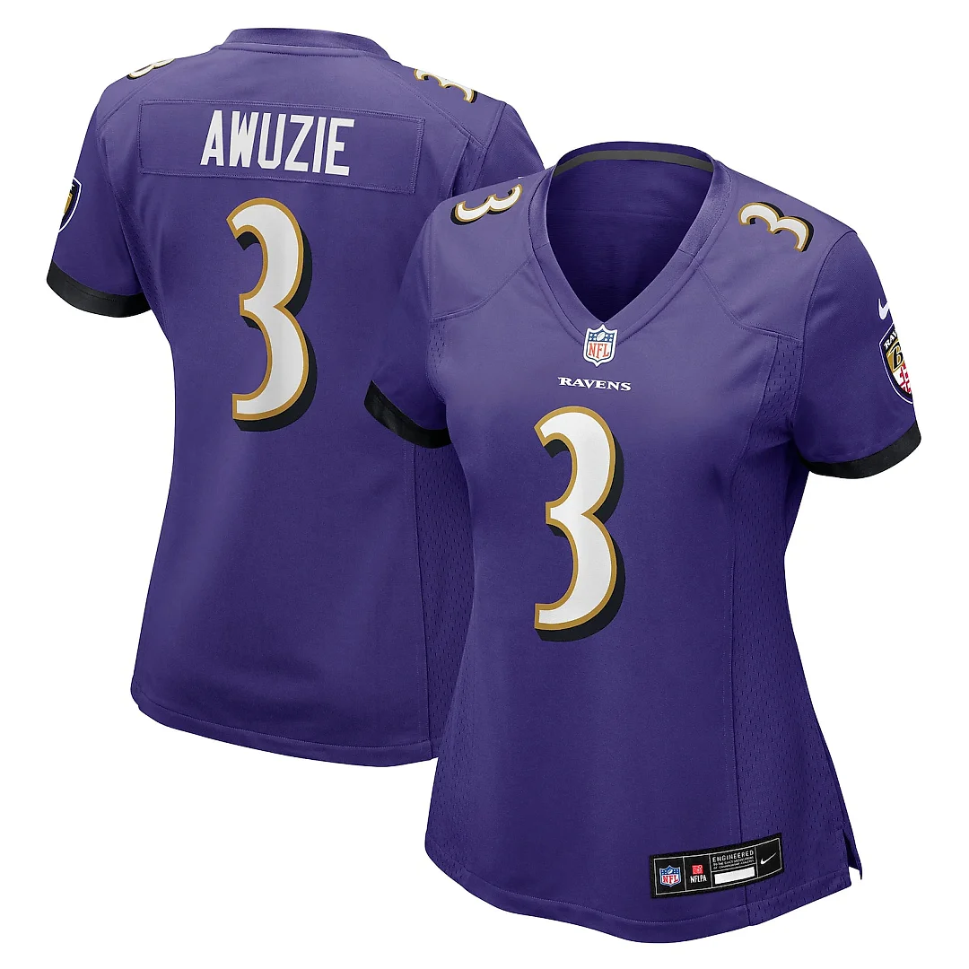 Zennovawear Chidobe Awuzie Baltimore Ravens Women's Team Game Jersey - Purple