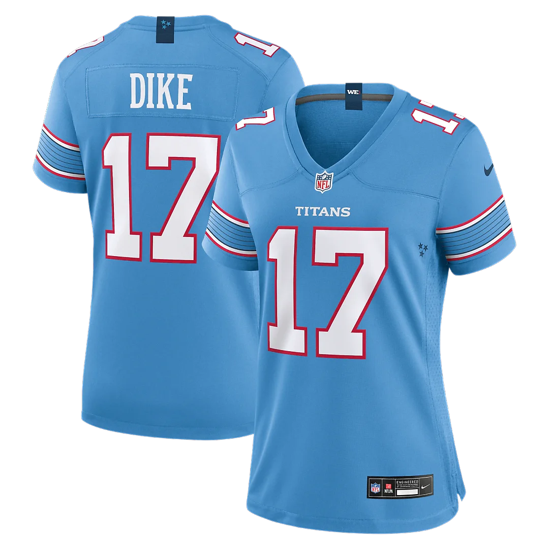 Zennovawear Chimere Dike Tennessee Titans Women's Team Game Jersey - Light Blue
