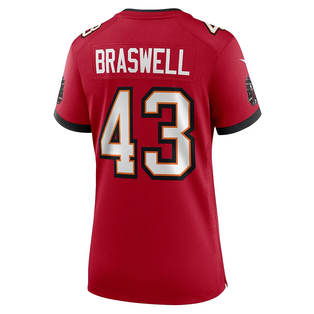 Zennovawear Chris Braswell Tampa Bay Buccaneers Women's Team Game Jersey - Red
