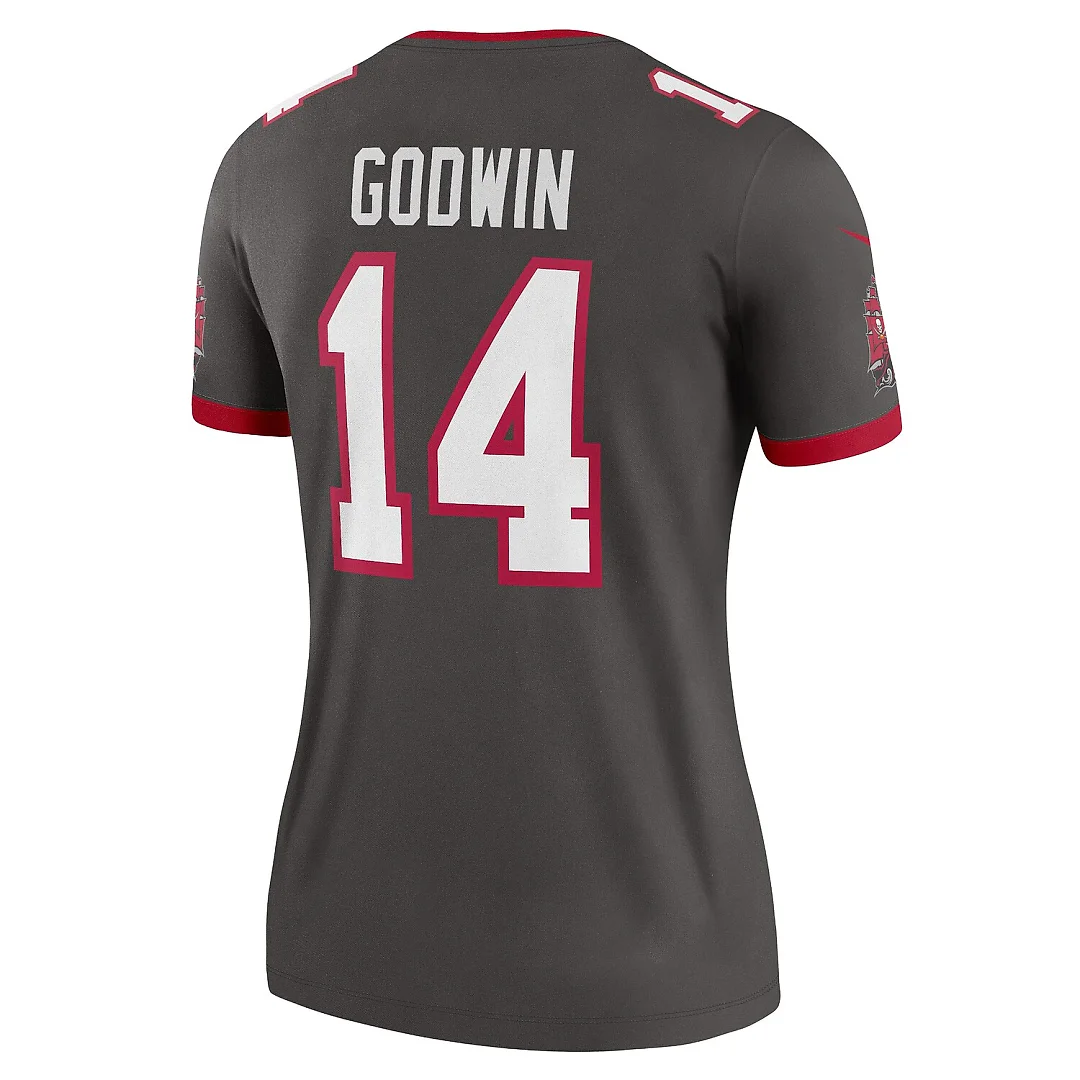 Zennovawear Chris Godwin Tampa Bay Buccaneers Women's Alternate Legend Player Performance Top - Pewter