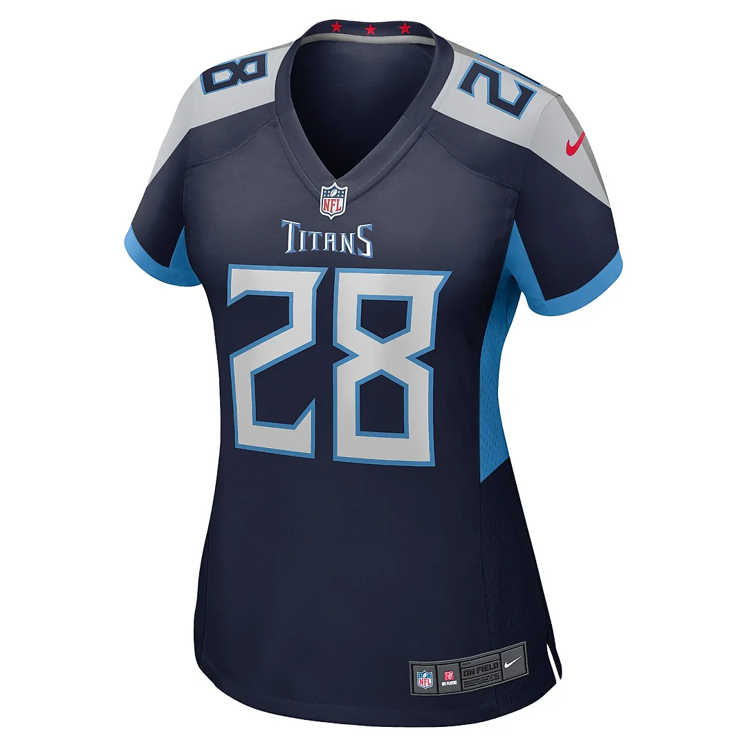 Zennovawear Chris Johnson Tennessee Titans Women's Retired Player Game Jersey - Navy