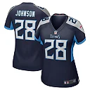 Zennovawear Chris Johnson Tennessee Titans Women's Retired Player Game Jersey - Navy