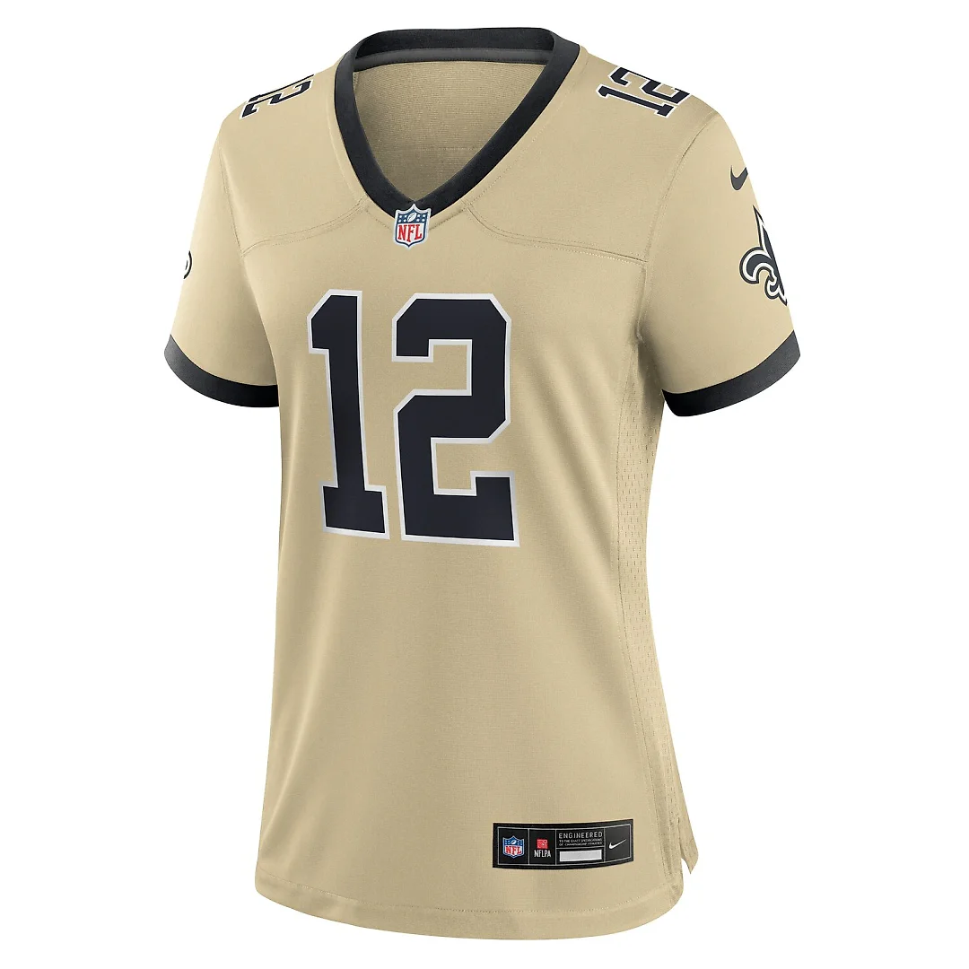 Zennovawear Chris Olave New Orleans Saints Women's Gameday Golds Alternate Game Player Jersey - Gold