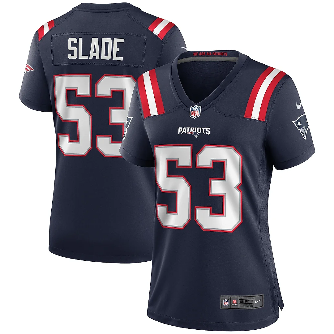 Zennovawear Chris Slade New England Patriots Women's Game Retired Player Jersey - Navy