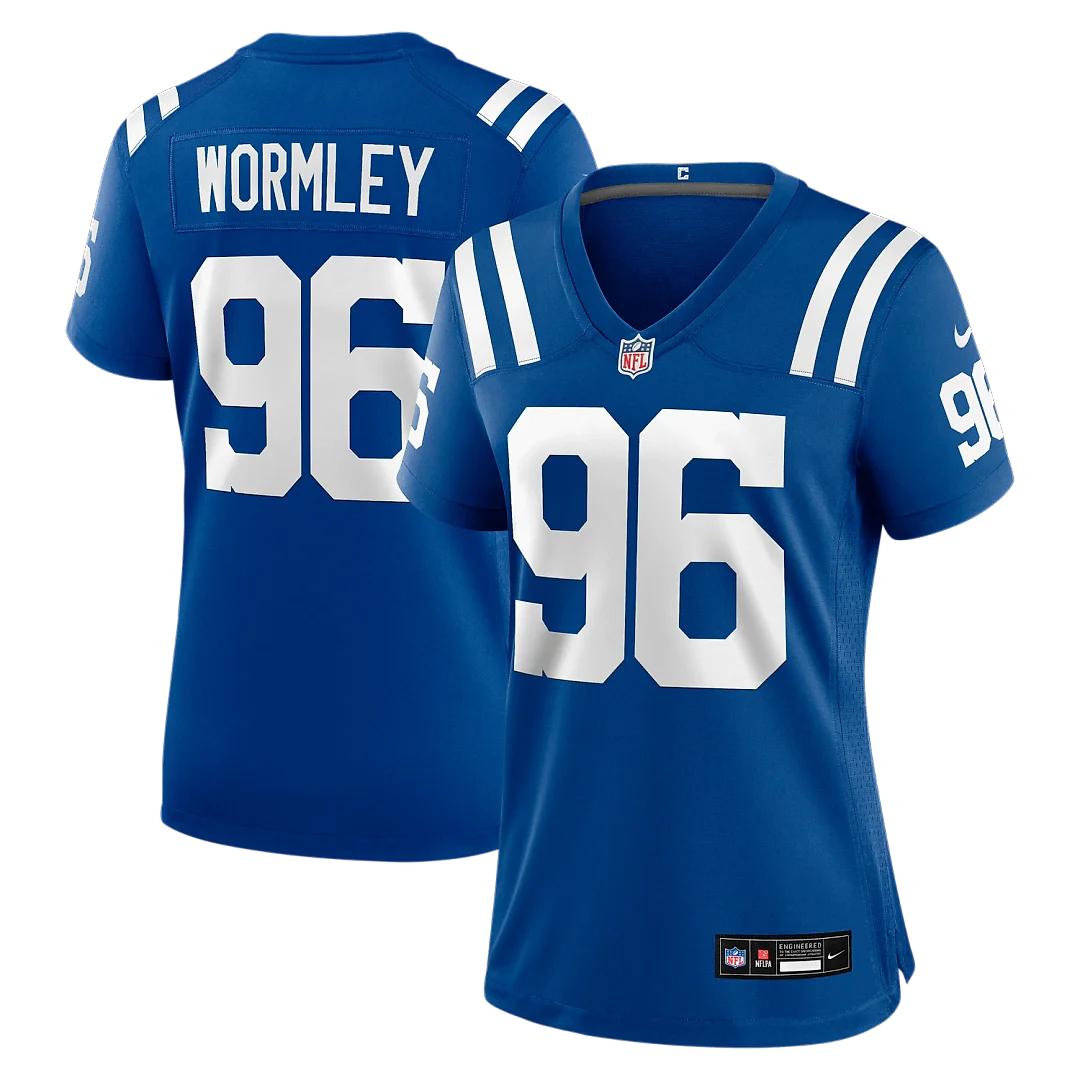 Zennovawear Chris Wormley Indianapolis Colts Women's Team Game Jersey - Royal