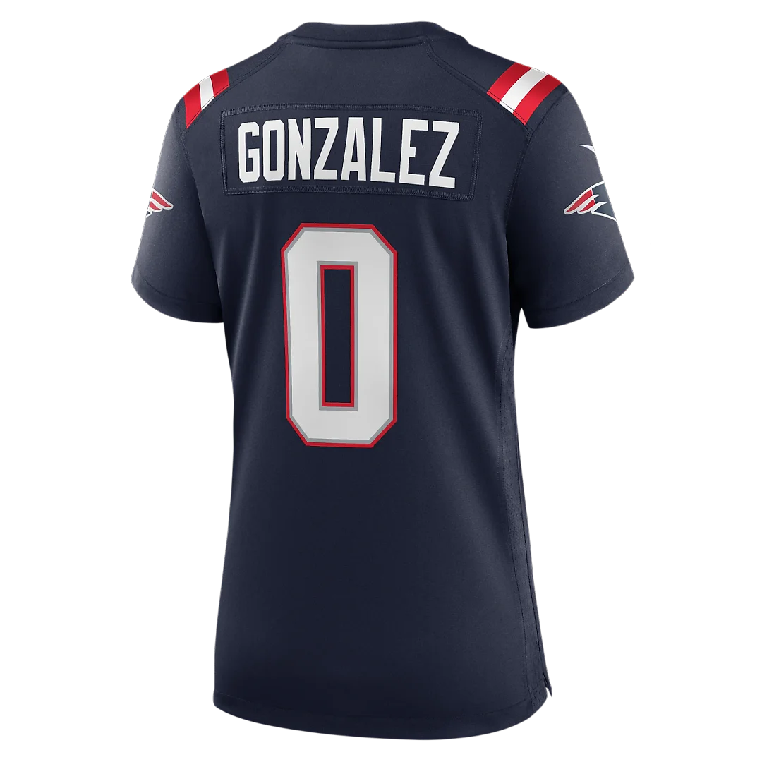 Zennovawear Christian Gonzalez New England Patriots Women's Team Game Jersey - Navy