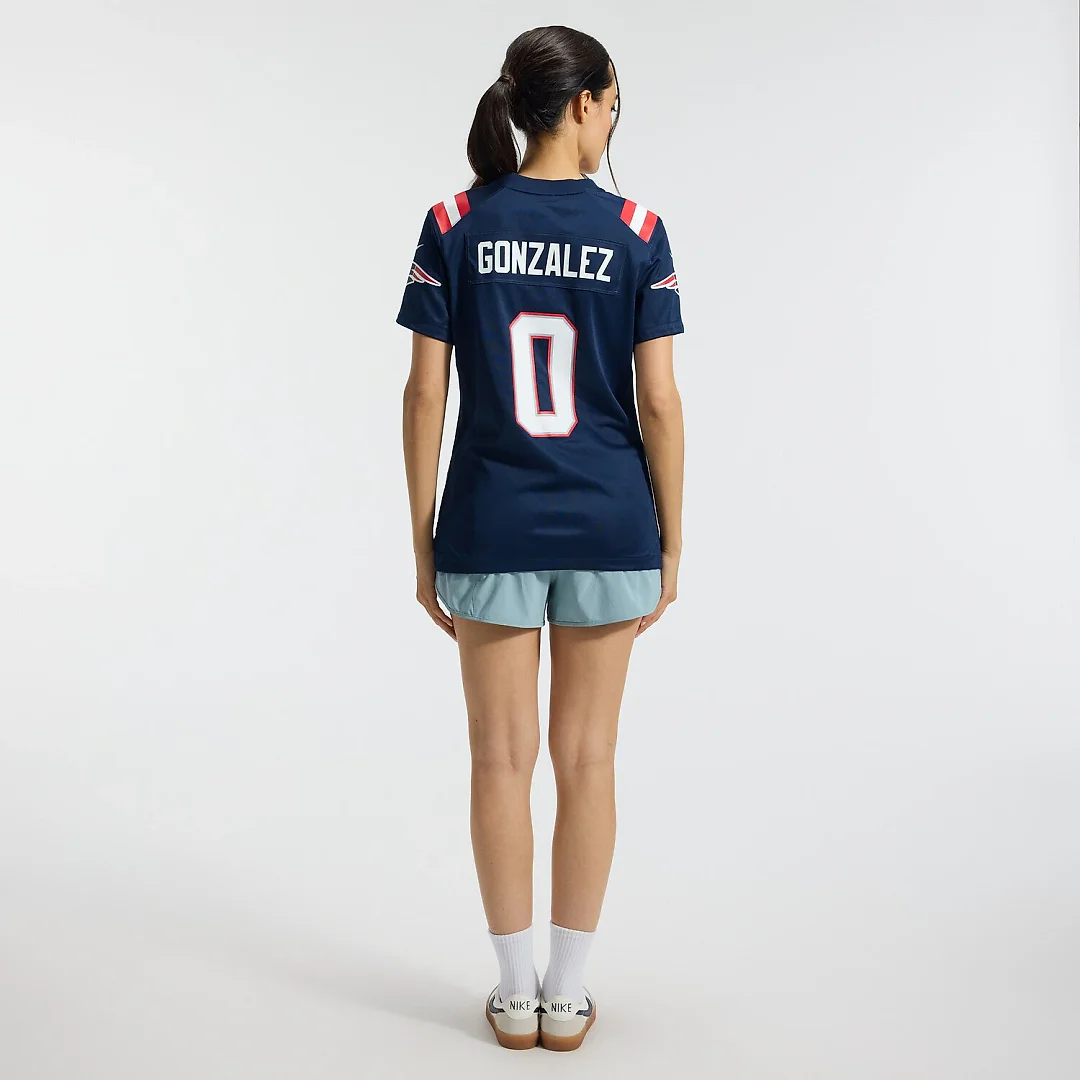 Zennovawear Christian Gonzalez New England Patriots Women's Team Game Jersey - Navy