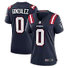 Zennovawear Christian Gonzalez New England Patriots Women's Team Game Jersey - Navy