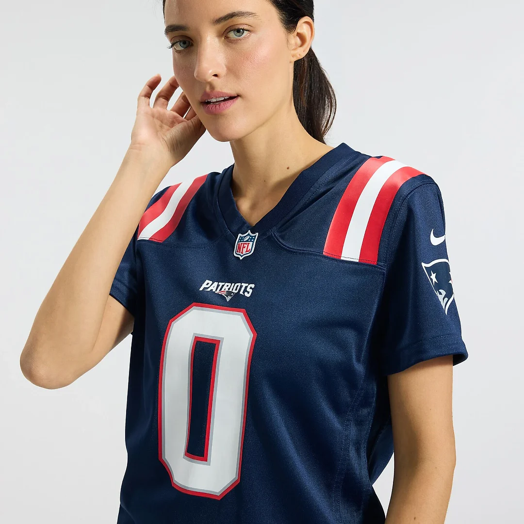 Zennovawear Christian Gonzalez New England Patriots Women's Team Game Jersey - Navy