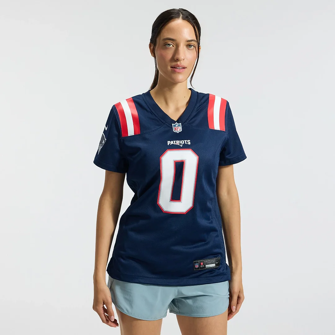 Zennovawear Christian Gonzalez New England Patriots Women's Team Game Jersey - Navy