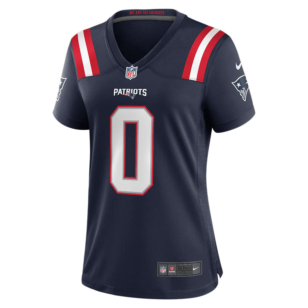 Zennovawear Christian Gonzalez New England Patriots Women's Team Game Jersey - Navy