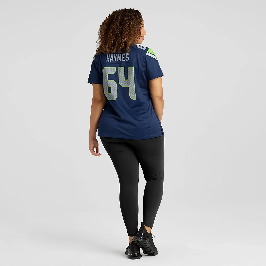 Zennovawear Christian Haynes Seattle Seahawks Women's Team Game Jersey - College Navy