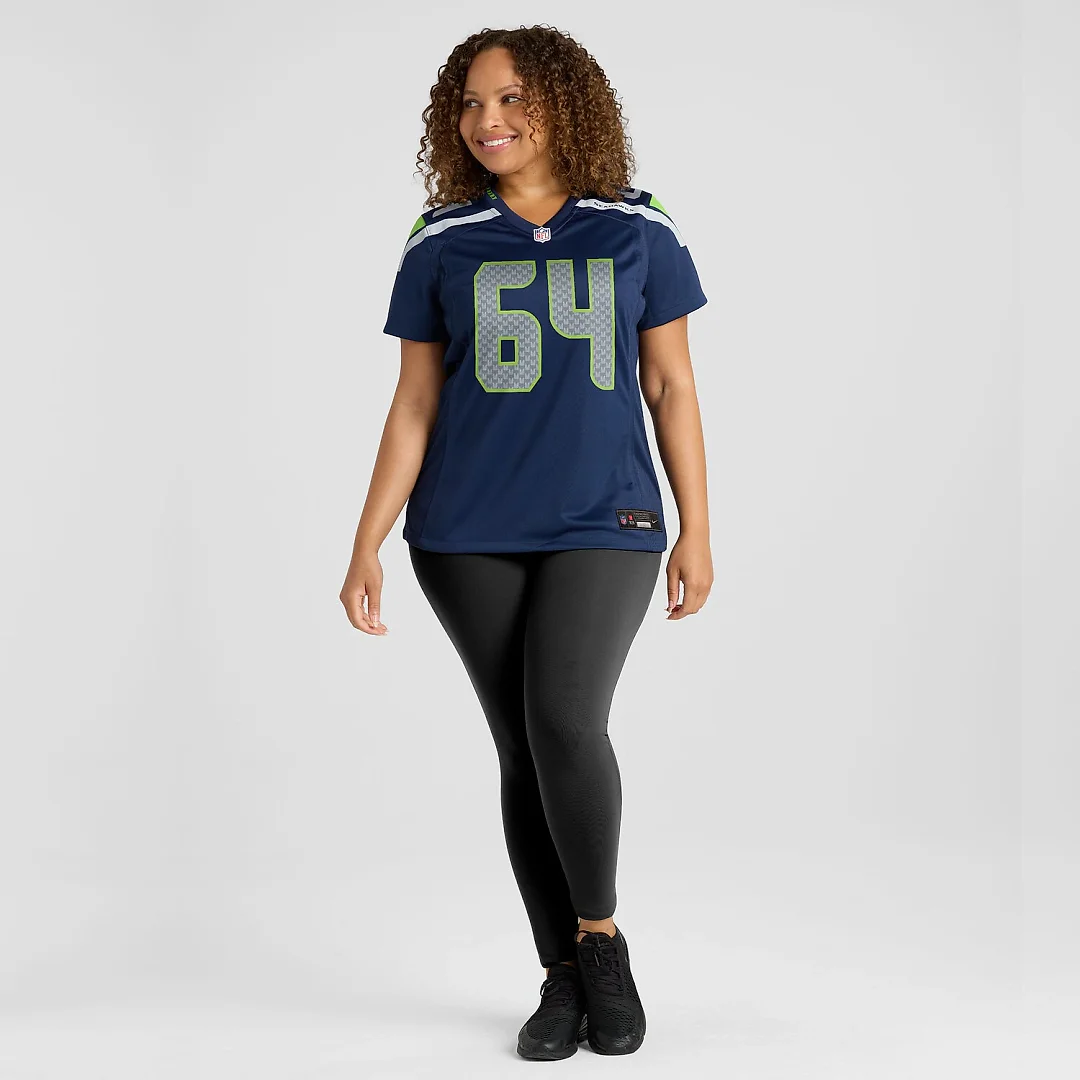 Zennovawear Christian Haynes Seattle Seahawks Women's Team Game Jersey - College Navy
