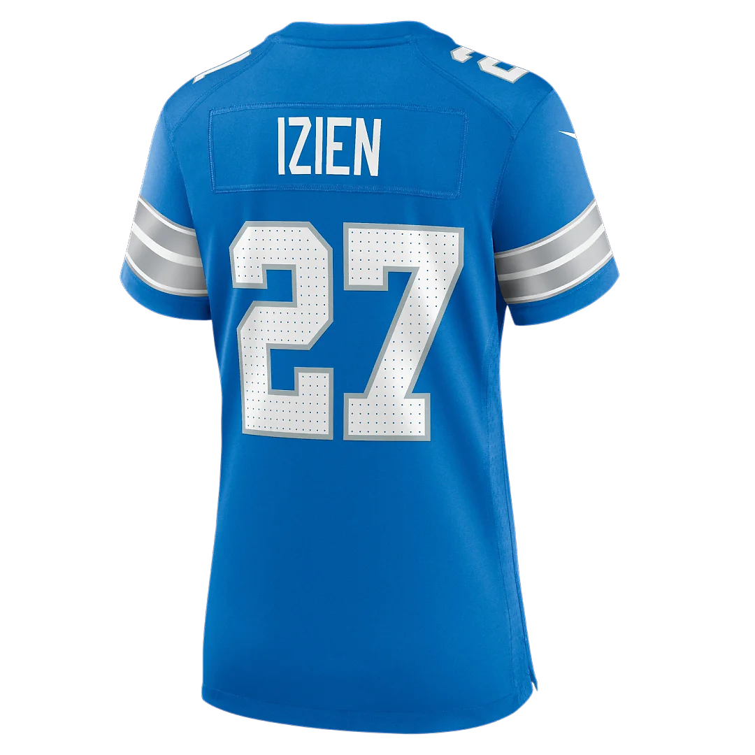 Zennovawear Christian Izien Detroit Lions Women's Team Game Jersey - Blue