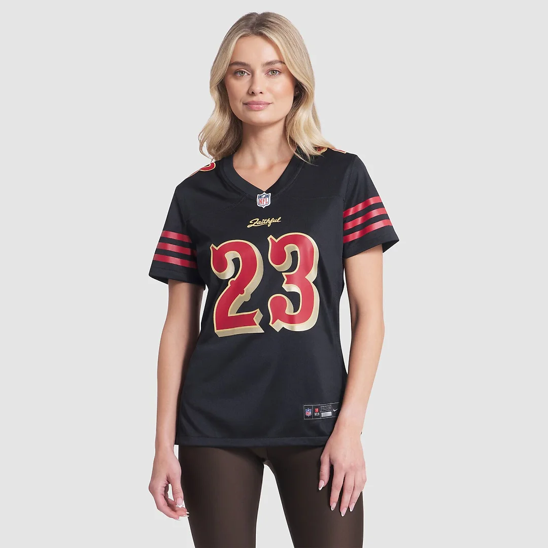 Zennovawear Christian McCaffrey San Francisco 49ers Women's 2025 Rivalries Collection Game Jersey - Black