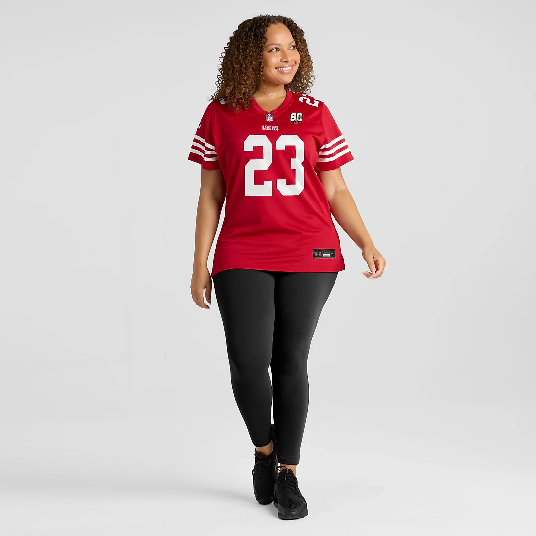 Zennovawear Christian McCaffrey San Francisco 49ers Women's 80th Anniversary Game Jersey - Scarlet