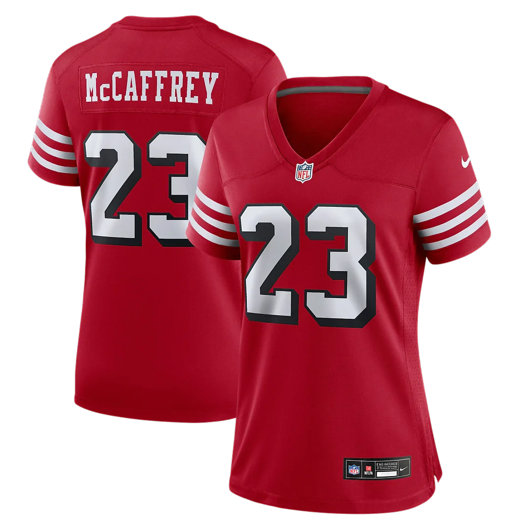 Zennovawear Christian McCaffrey San Francisco 49ers Women's Player Jersey - Scarlet