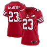 Zennovawear Christian McCaffrey San Francisco 49ers Women's 80th Anniversary Game Jersey - Scarlet