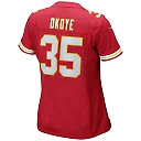 Zennovawear Christian Okoye Kansas City Chiefs Women's Game Retired Player Jersey - Red