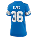 Zennovawear Chuck Clark Detroit Lions Women's Team Game Jersey - Blue
