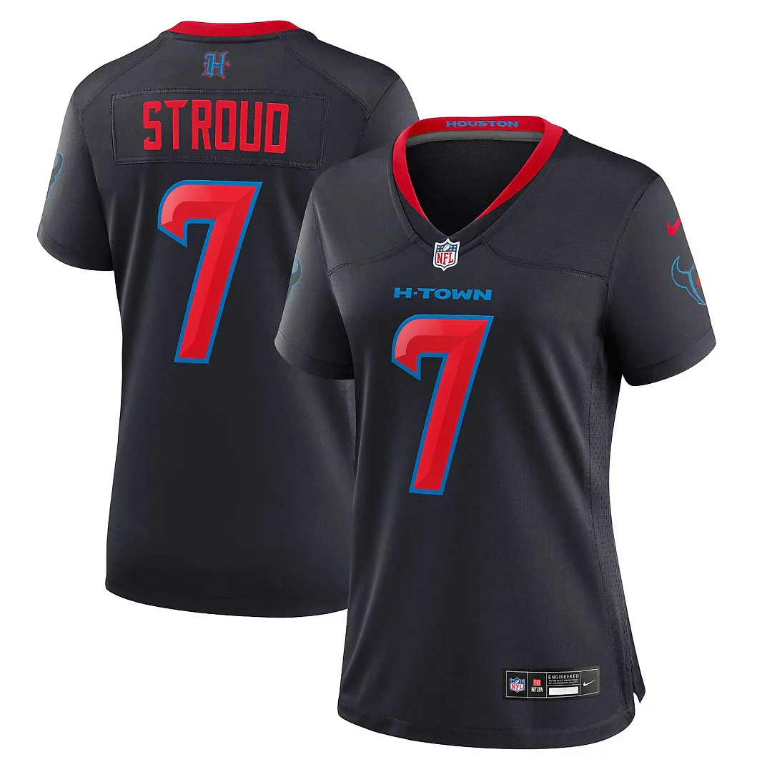 Zennovawear C.J. Stroud Houston Texans Women's Alternate Game Jersey - Navy