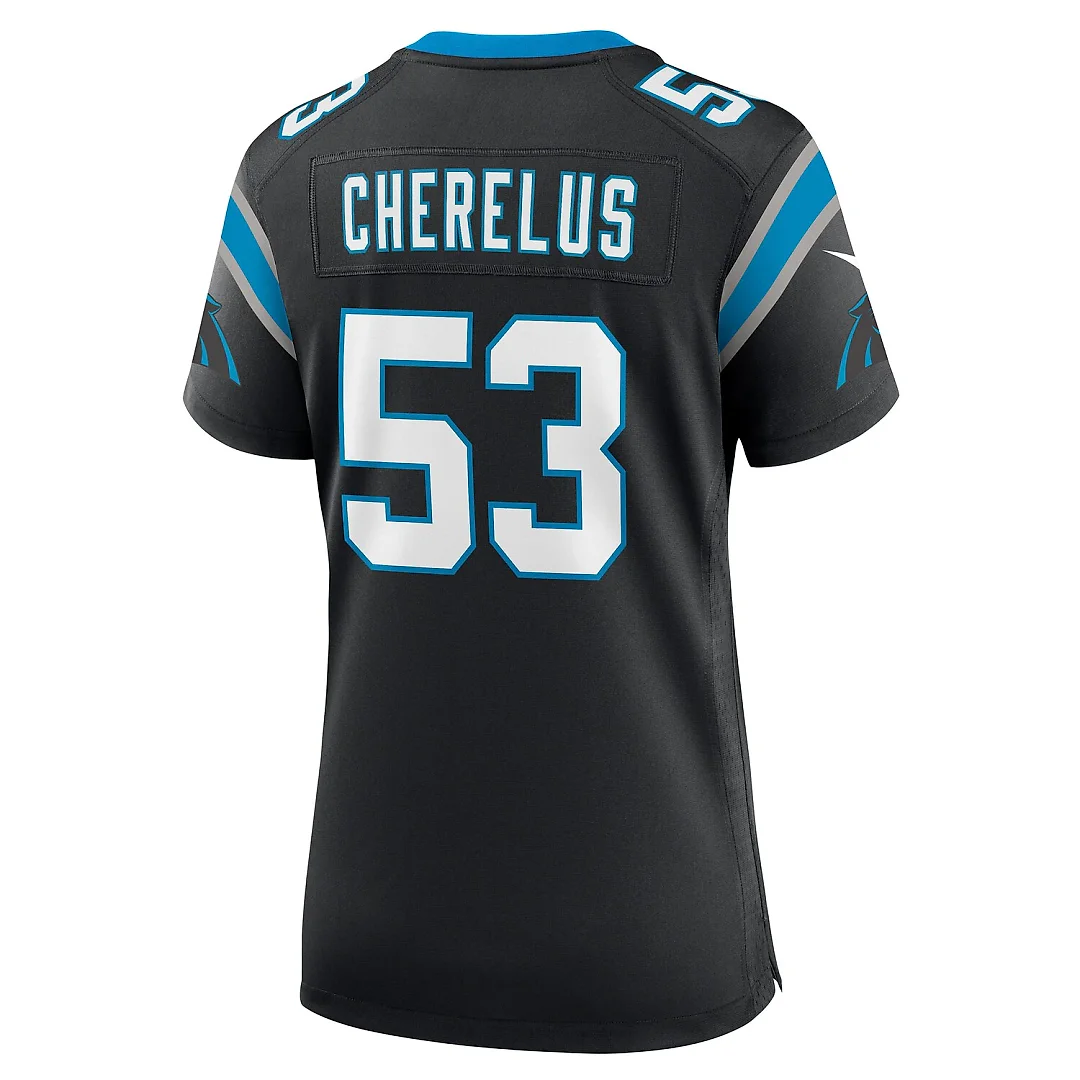 Zennovawear Claudin Cherelus Carolina Panthers Women's Team Game Jersey - Black