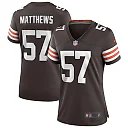 Zennovawear Clay Matthews Cleveland Browns Women's Game Retired Player Jersey - Brown