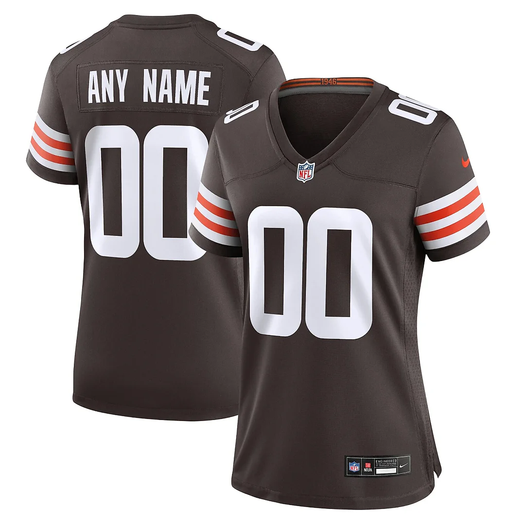 Zennovawear Cleveland Browns Women's Custom Game Jersey - Brown