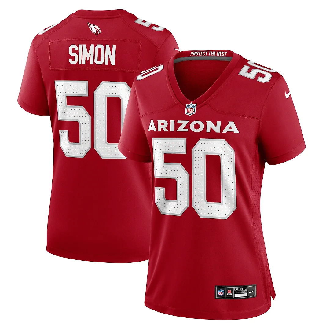 Zennovawear Cody Simon Arizona Cardinals Women's Team Game Jersey - Cardinal
