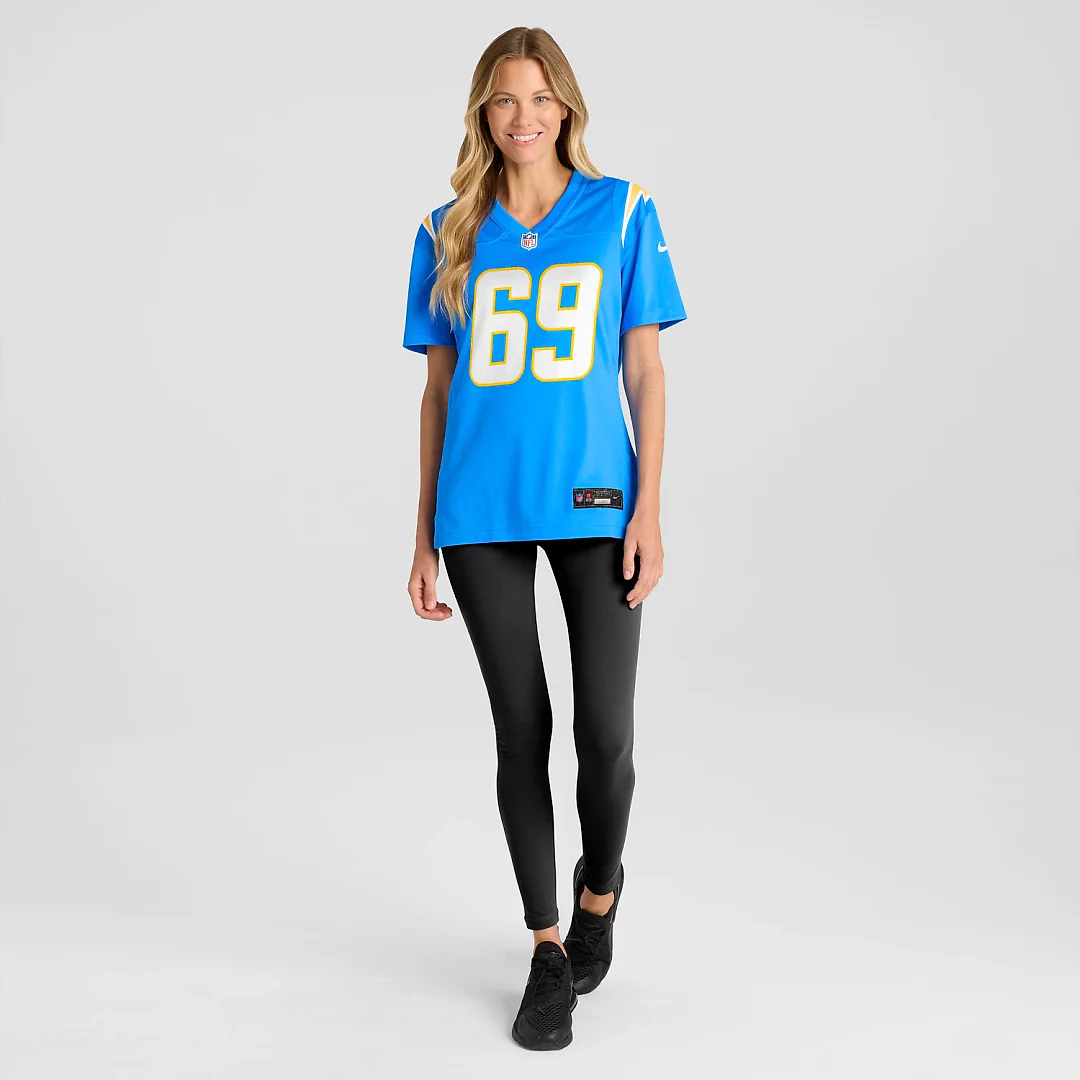 Zennovawear Cole Strange Los Angeles Chargers Women's Team Game Jersey - Powder Blue