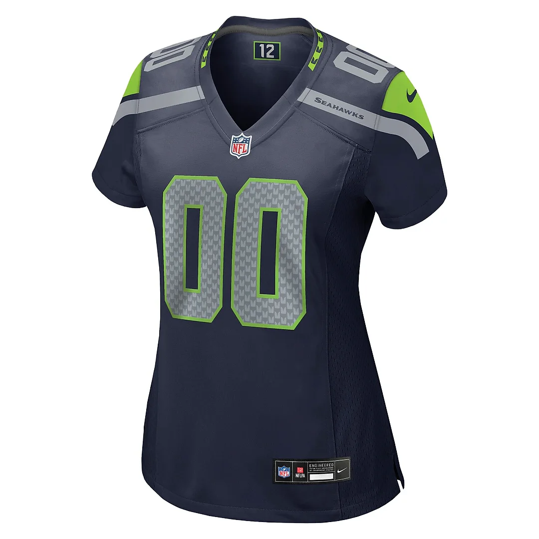 Zennovawear Seattle Seahawks Women's Custom Game Jersey - College Navy