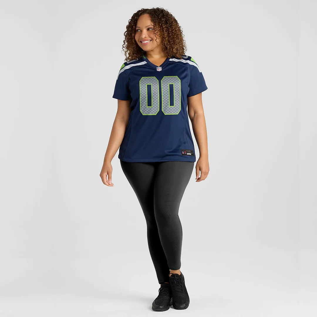 Zennovawear Seattle Seahawks Women's Custom Game Jersey - College Navy