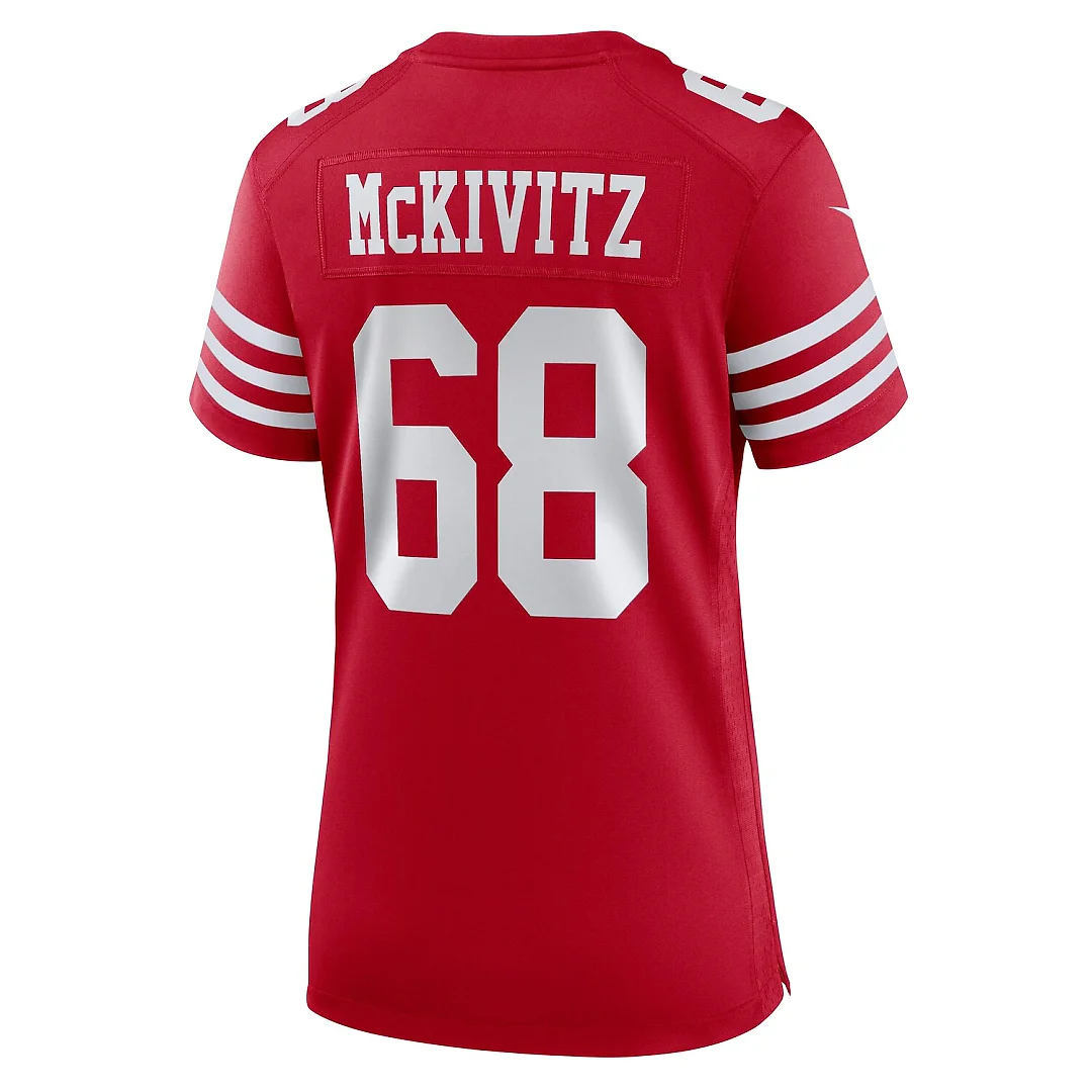 Zennovawear Colton McKivitz San Francisco 49ers Women's Team Game Jersey - Scarlet