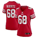 Zennovawear Colton McKivitz San Francisco 49ers Women's Team Game Jersey - Scarlet