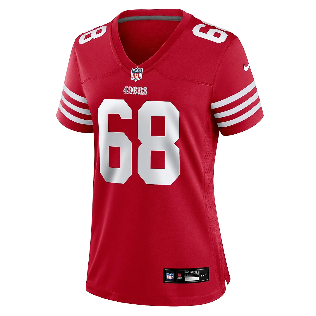 Zennovawear Colton McKivitz San Francisco 49ers Women's Team Game Jersey - Scarlet