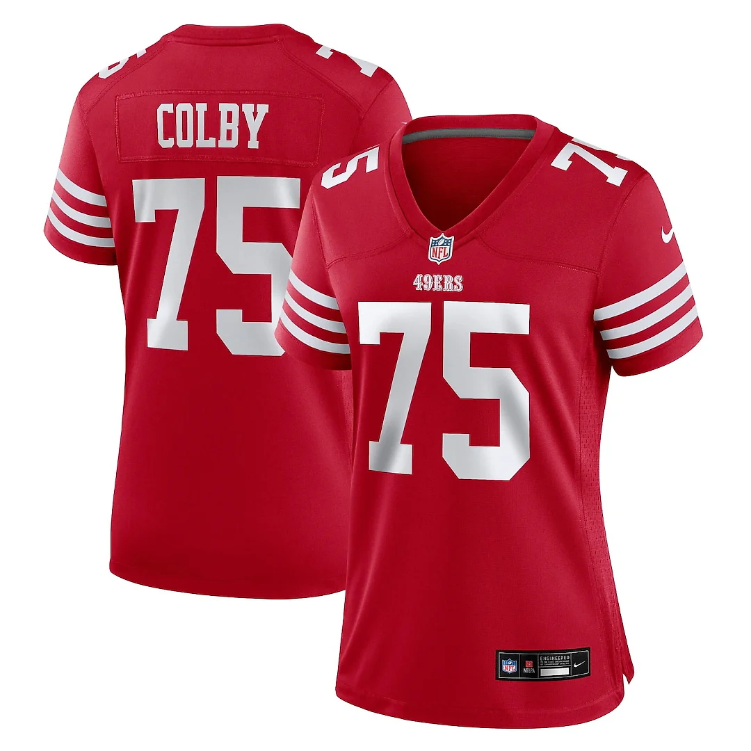 Zennovawear Connor Colby San Francisco 49ers Women's Team Game Jersey - Scarlet