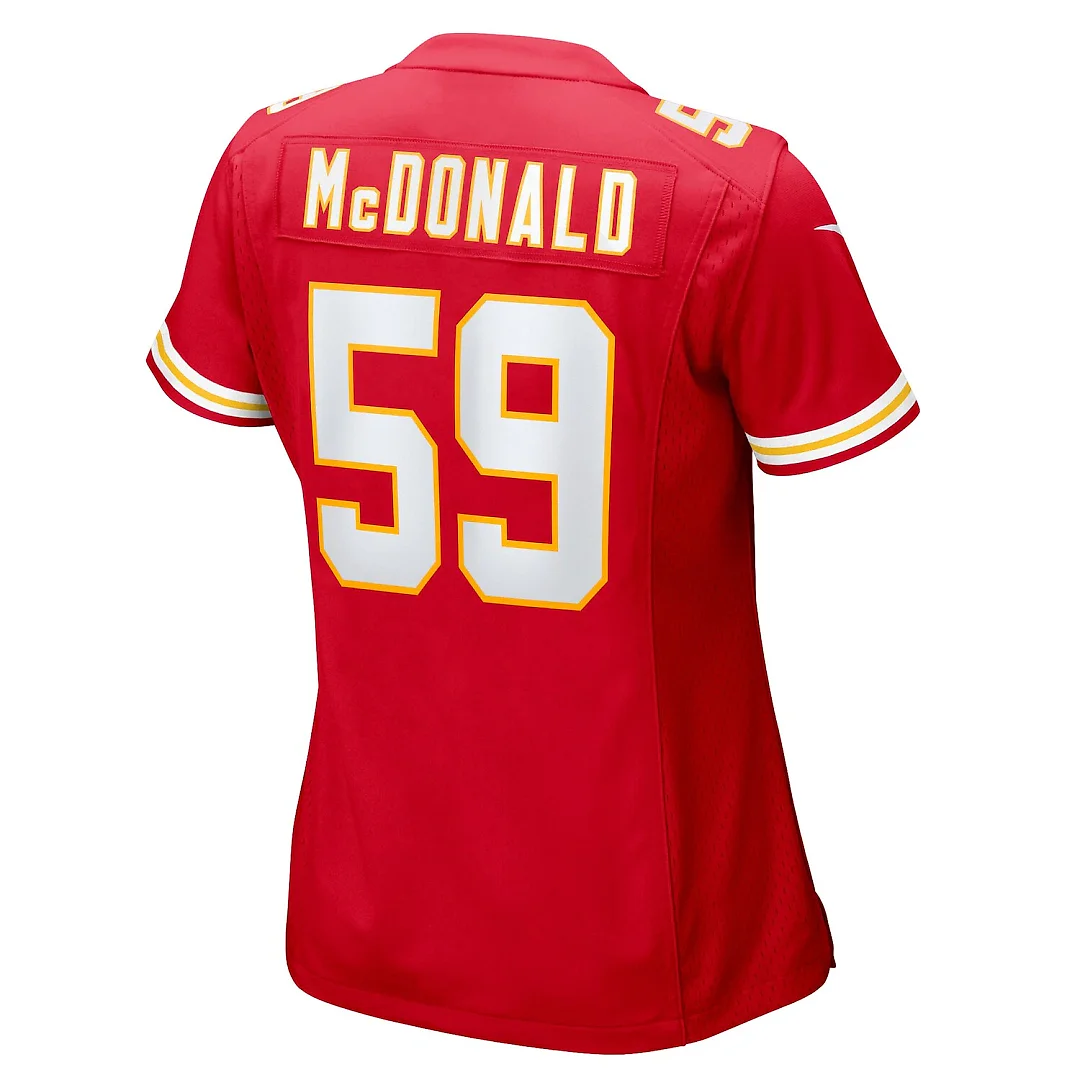 Zennovawear Cooper McDonald Kansas City Chiefs Women's Team Game Jersey - Red