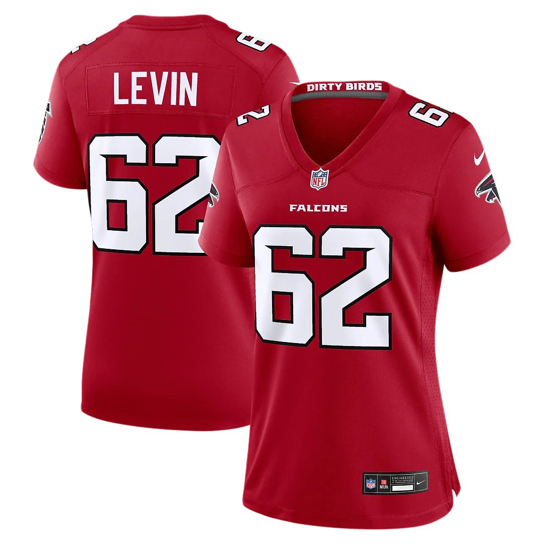 Zennovawear Corey Levin Atlanta Falcons Women's Team Game Jersey - Red