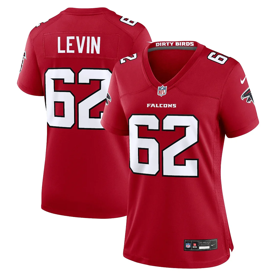 Zennovawear Corey Levin Atlanta Falcons Women's Team Game Jersey - Red