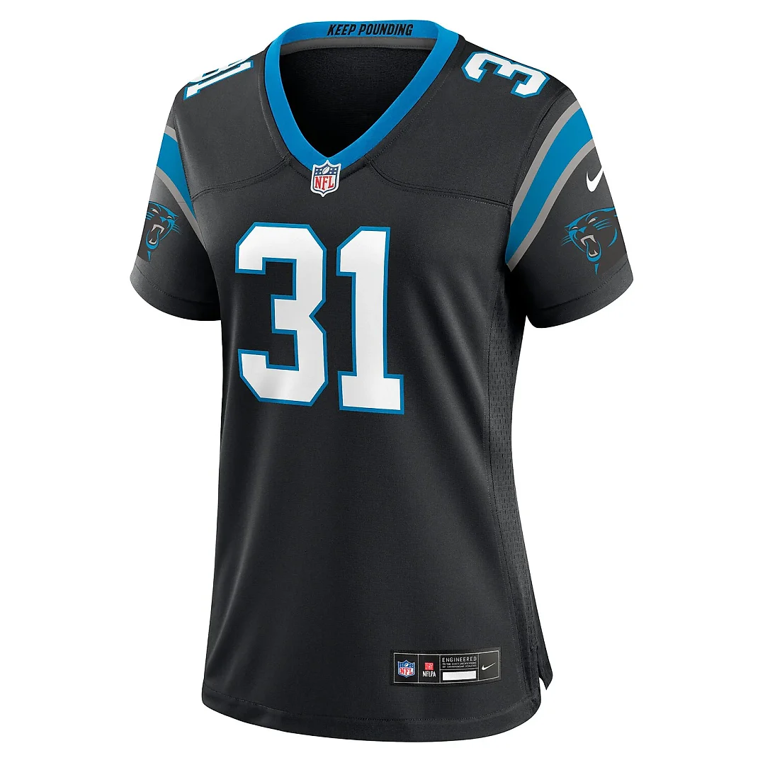 Zennovawear Corey Thornton Carolina Panthers Women's Team Game Jersey - Black