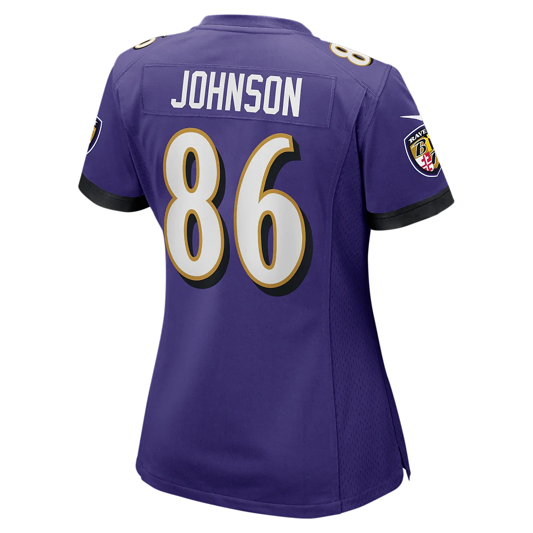 Zennovawear Cornelius Johnson Baltimore Ravens Women's Team Game Jersey - Purple