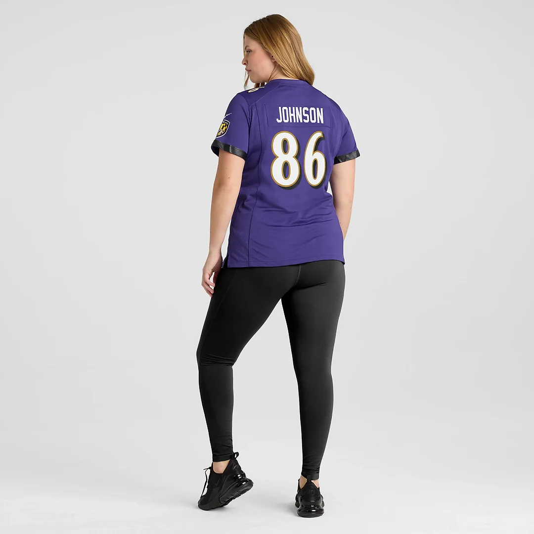 Zennovawear Cornelius Johnson Baltimore Ravens Women's Team Game Jersey - Purple
