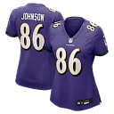 Zennovawear Cornelius Johnson Baltimore Ravens Women's Team Game Jersey - Purple