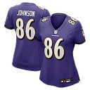 Zennovawear Cornelius Johnson Baltimore Ravens Women's Team Game Jersey - Purple