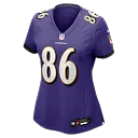 Zennovawear Cornelius Johnson Baltimore Ravens Women's Team Game Jersey - Purple