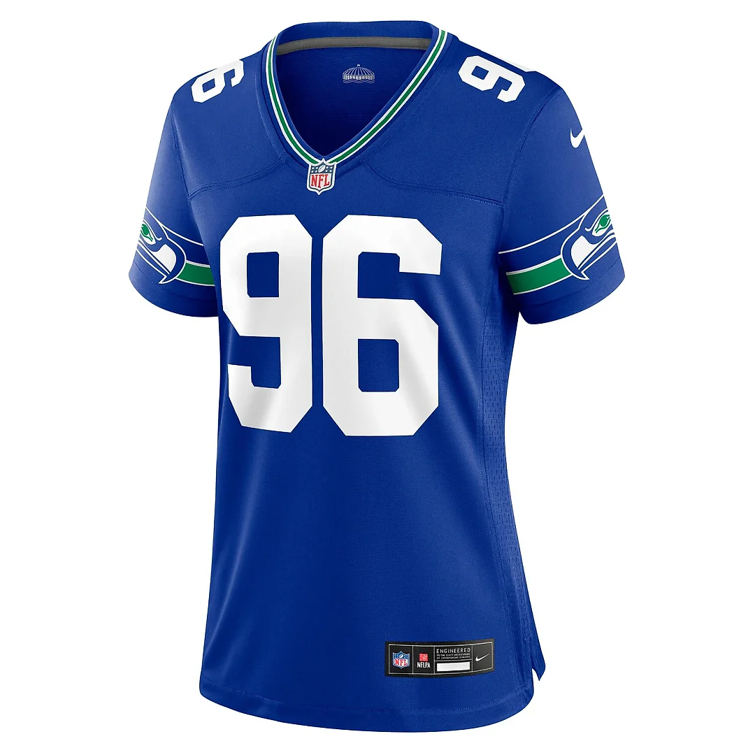 Zennovawear Cortez Kennedy Seattle Seahawks Women's Throwback Player Game Jersey - Royal