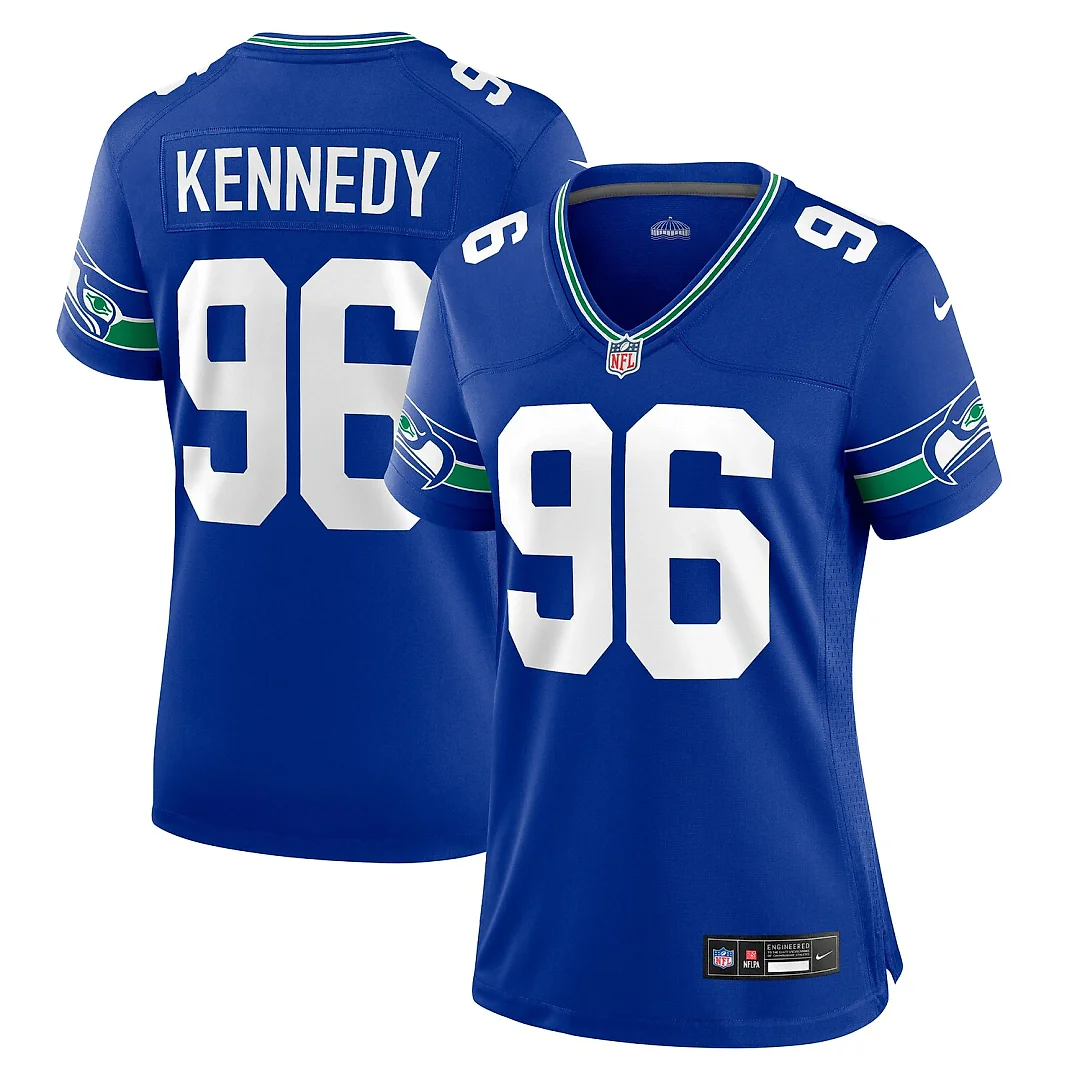 Zennovawear Cortez Kennedy Seattle Seahawks Women's Throwback Player Game Jersey - Royal