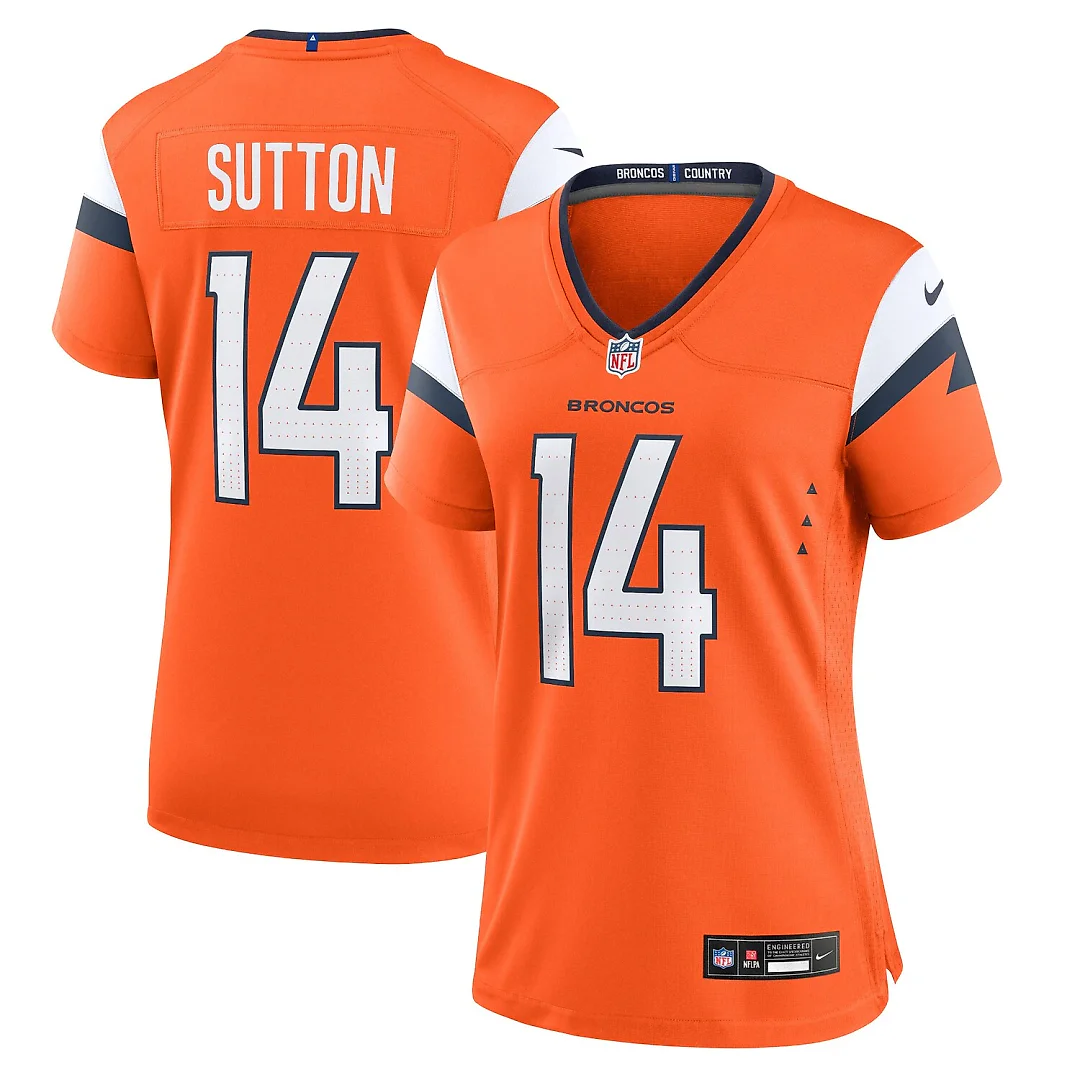 Zennovawear Courtland Sutton Denver Broncos Women's Team Game Jersey - Orange