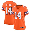 Zennovawear Courtland Sutton Denver Broncos Women's Mile High Collection 1977 Throwback Player Game Jersey - Orange