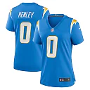Zennovawear Daiyan Henley Los Angeles Chargers Women's Team Game Jersey - Powder Blue